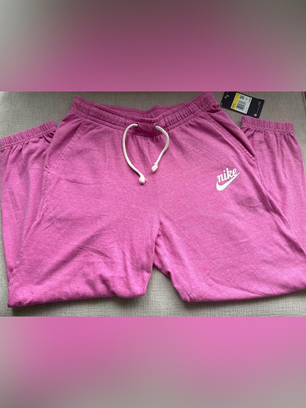 Nike Magenta Drawstring Joggers